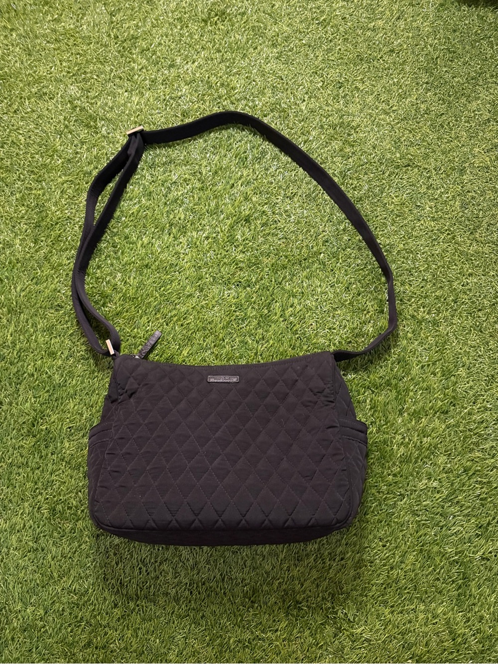 Vera Bradley Black Quilted Crossbody Shoulder Bag